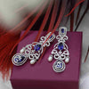3.48 CT Round Pear and Baguette Shape Lab Grown Diamond Long Drop Earrings