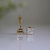 1.80 ct Each F VVS2 IGI Princess Shape Lab Grown Diamond Stud