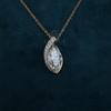 Marquise Cut Lab Diamond Pendant With Chain