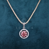 Blush Radiance Halo Lab Grown Diamond Only Pendant