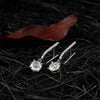 Solitaire Dangling Earrings with Lab Grown Diamond-18kt yellow gold