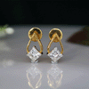 Princess Stone Lab Grown Diamond Fancy Earrings