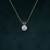 3 ct F VS1 Round Double Bail Lab Grown Diamond Pendant Only