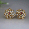Stylish Floral Design Lab Made Diamond Earring