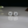 Round Shape Lab Grown Diamond Studs with Halo
