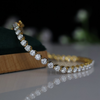 Elegant 0.07 Ct Each Lab-Grown Diamond Tennis Bracelet, Gold Design