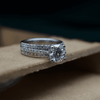 Dazzle with Elegance of Stunning Three-Band CVD Diamond Engagement Ring