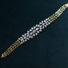 Floral Vine Lab Grown Diamond Bracelet in 18kt Gold – Elegant Marquise and Pear Cut Design