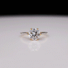 Classic Solitaire Round Shape Lab Made Diamond Ring