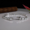 Emerald and Round Cut Lab Grown Diamond Tennis Bracelet