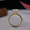 2.58 Carat Solitaire Lab Grown Diamond Engagement Ring With Pave Band