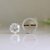 1.30 ct E VVS2 Round Detachable Lab Grown Diamond Stud With Halo