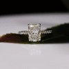 Aurora solitaire Radiant Shape Lab Made Diamond Wedding Ring
