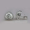 Heart Cut Lab Grown Diamond Halo Set Earrings