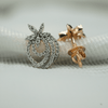 Flower Style CVD Diamonds Earrings - 18kt Gold