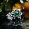 Gorgeous Palm leaf Ring with CVD Diamonds Lab Grown Diamond Engagement Ring