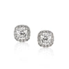 3.20 Cushion Cut Lab Grown Diamond Stud Earrings - 18kt Gold