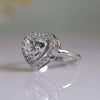 Heart Cut Lab Created Halo Engagement Ring