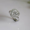Heart Cut Lab Created Halo Engagement Ring