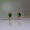 Pear and Round Cut Lab Grown Diamond Earrings, Floral-Style Detachable Earrings