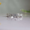 0.50 CT Each Round Cut Lab Grown Diamond 7 Stone Half Eternity Wedding Band