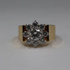 2.2 CT Round Brilliant Cut lab Grow Cluster Womens Engagement Ring
