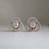 Twisted Round Cut Lab Grown Diamond Earrings