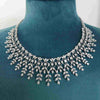 Lab Grown Bridal Necklace Created Fancy Diamond Elegant Cluster Necklace