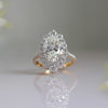 4.0 Carat Oval Cut Lab Grown Diamond Halo Engagement Ring