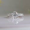 1.5 Carat Lab Grown Diamond Ring 18K White Gold Round Diamond Wedding Ring