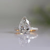 4.0 Carat Pear Cut Lab Grown Diamond Hidden Halo Engagement Ring