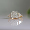 Cushion and Triangle Cut Lab Grown Diamond Three Stone Ring