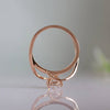 Round Cut Diamond Twisted Engagement Ring Rose Gold Diamond Ring