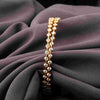 7 Cent closed setting diamond bangles handcrafted in 22kt Yellow Gold