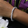 Fancy Shape Lab Grown Diamond Bracelet In 18k White Gold