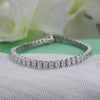 15 Cent Each Oval Diamond Bracelet in 18k White Gold