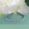 15 Cent Each Oval Diamond Bracelet in 18k White Gold