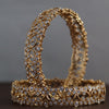 South Indian Open Close Setting Lab Grown Diamond Filigree Bangle in 18K Yellow Gold | Vintage Style Statement Bangle