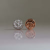 Round Brilliant Cut Lab Grown Diamond Halo Wedding Earrings