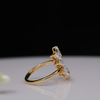 2.17 Carat Lab Grown Diamond Ring 18K Yellow Gold Pear Diamond