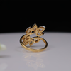 2.17 Carat Lab Grown Diamond Ring 18K Yellow Gold Pear Diamond