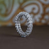 Emerald Cut Lab Grown Diamond Full Eternity Wedding Band