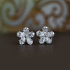Pear Cut Lab Grown Diamond Floral Style Earring