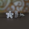 Pear Cut Lab Grown Diamond Floral Style Earring