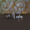 Pear Cut Lab Grown Diamond Floral Style Earring