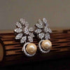 Round Cut Lab Grown Diamond Floral Style Diamond Earring