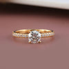 Dazzling CVD Solitaire Engagement Ring - 18 Yellow Gold