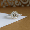 Twisted Round Brilliant Cut Lab Grown Diamond Engagement Ring in yellow Gold