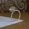 Twisted Round Brilliant Cut Lab Grown Diamond Engagement Ring in yellow Gold