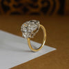 Three Stone Oval and Cadillac Diamond Ring Conflict Free Diamond Wedding Gift